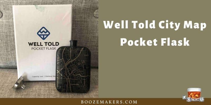 Well Told City Map Pocket Flask