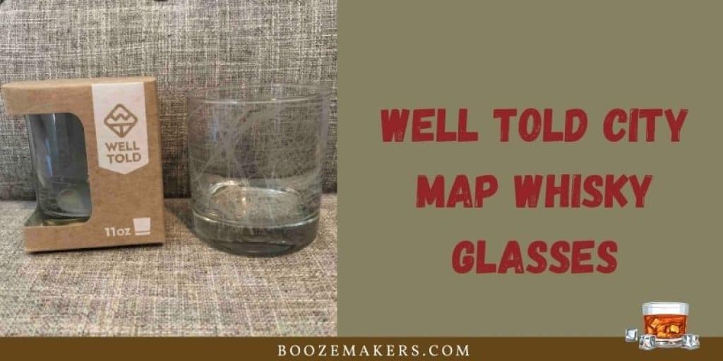 well told city map whisky glasses